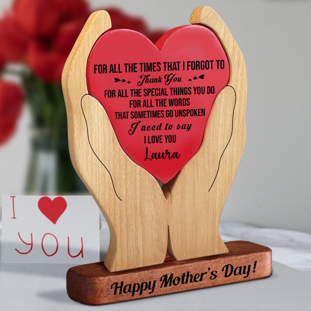 DIY Empty Wooden Carvings - Non Custom Puzzle Wooden Family Gift