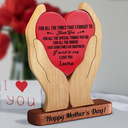 DIY Empty Wooden Carvings - Non Custom Puzzle Wooden Family Gift