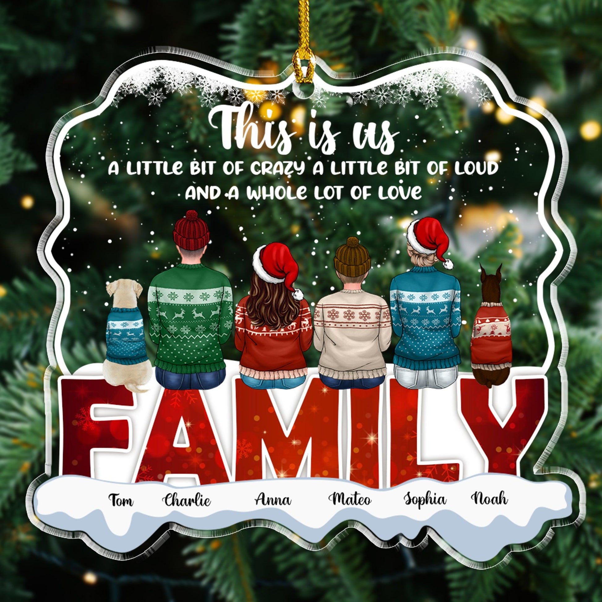 This Is Us Our Family Christmas Ornament - Personalized Acrylic