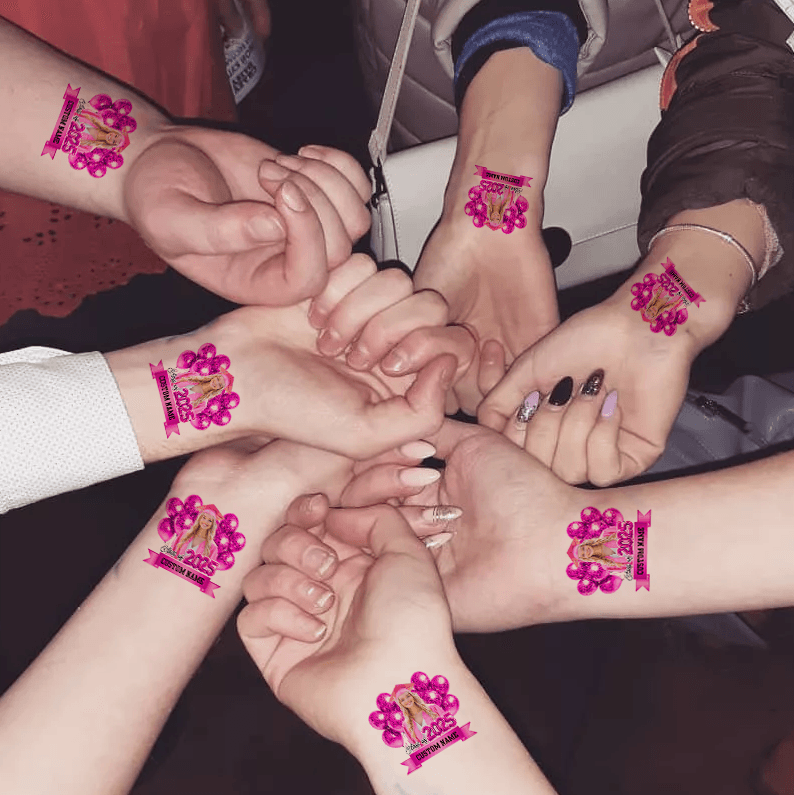 Balloon Personalized Congrats Class Of 2025 Tattoos - Graduation Party