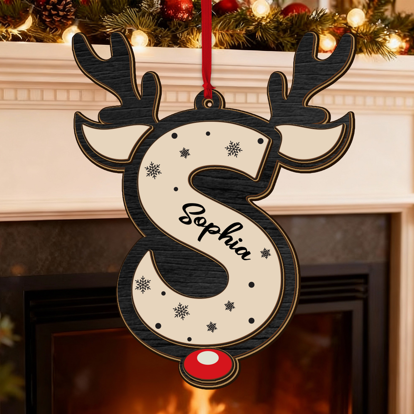 Weihnachtsschmuck Familie - Holzschmuck in individueller Form - 2-lagiger Holzschmuck 