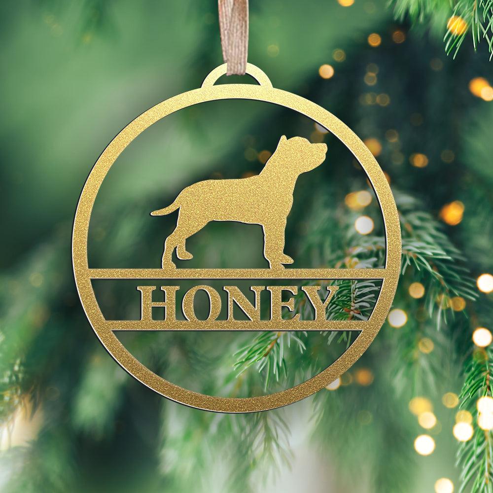 Dog Breed Shape Metal Ornament - Stainless Christmas Decor