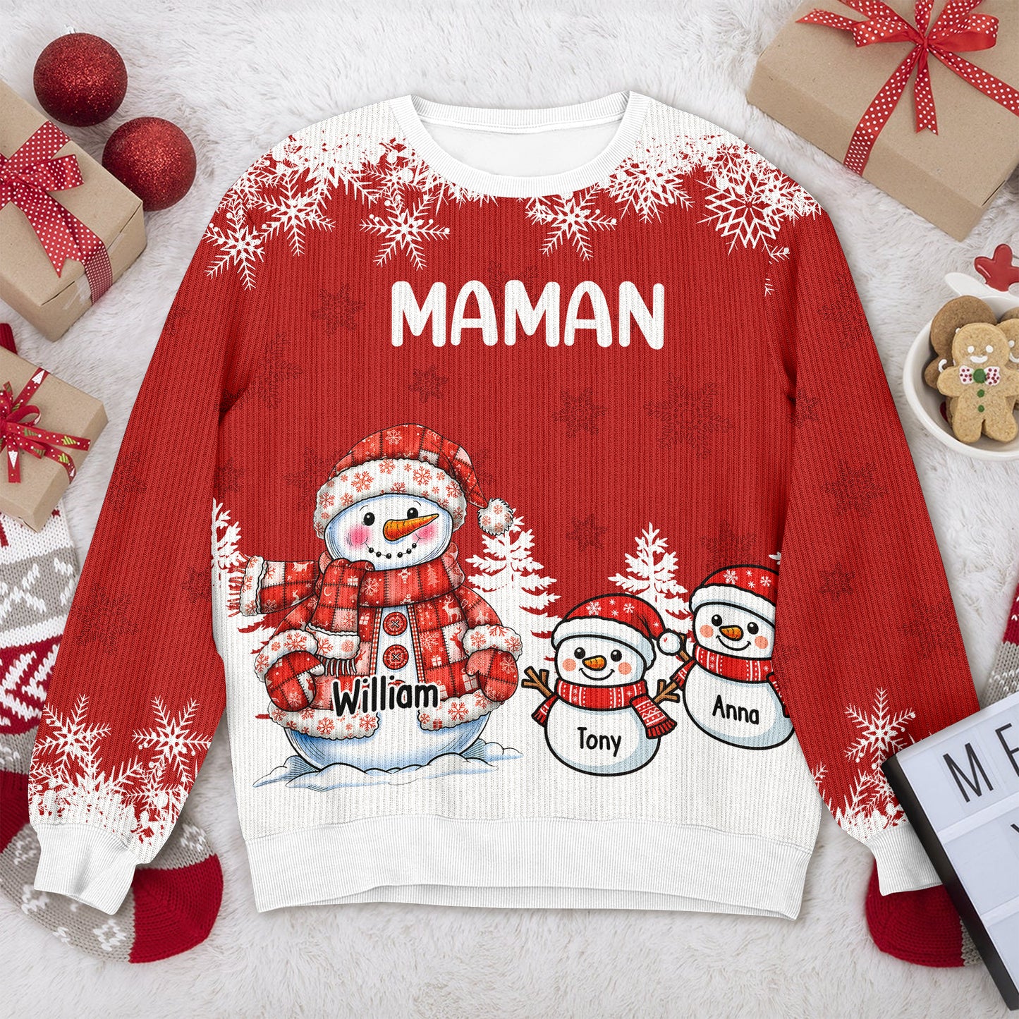 Snowman Christmas - Custom Funny Ugly Sweatshirt