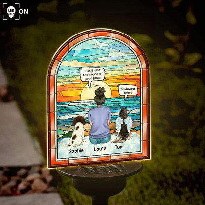 Loss of Pet - I Miss You - Personalized Photo Solar Light