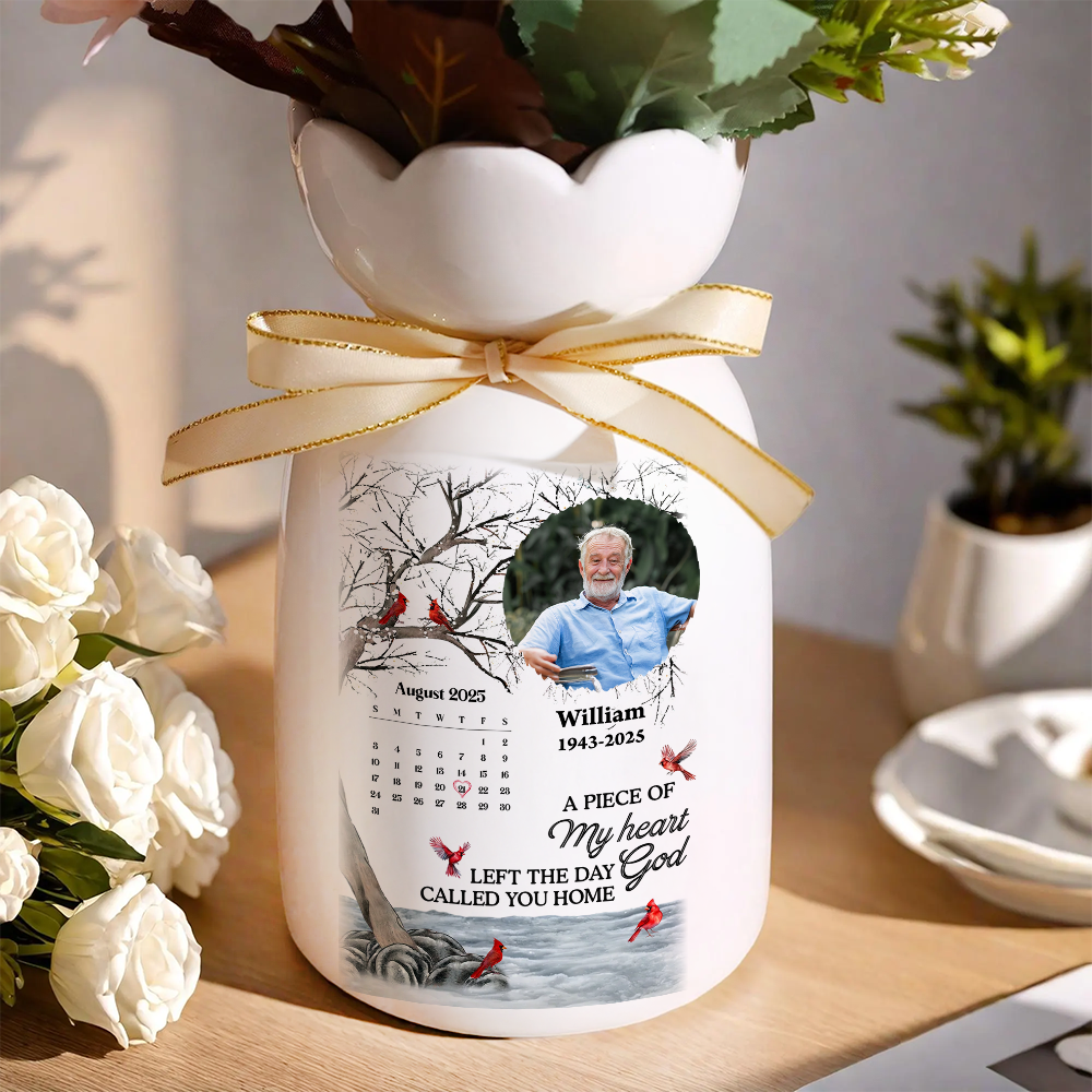 My Heart Changed Forever Flower Pot - Personalized Custom Home Decor Flower Vase