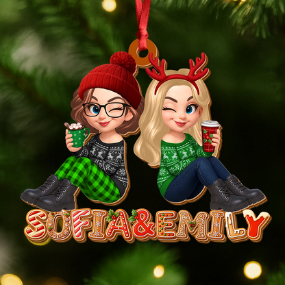 Weihnachtsschmuck Familie - Holzschmuck in individueller Form - 2-lagiger Holzschmuck 