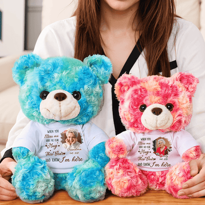 A Hug From Heaven - Teddy Bear With Personalized Photo Shirt