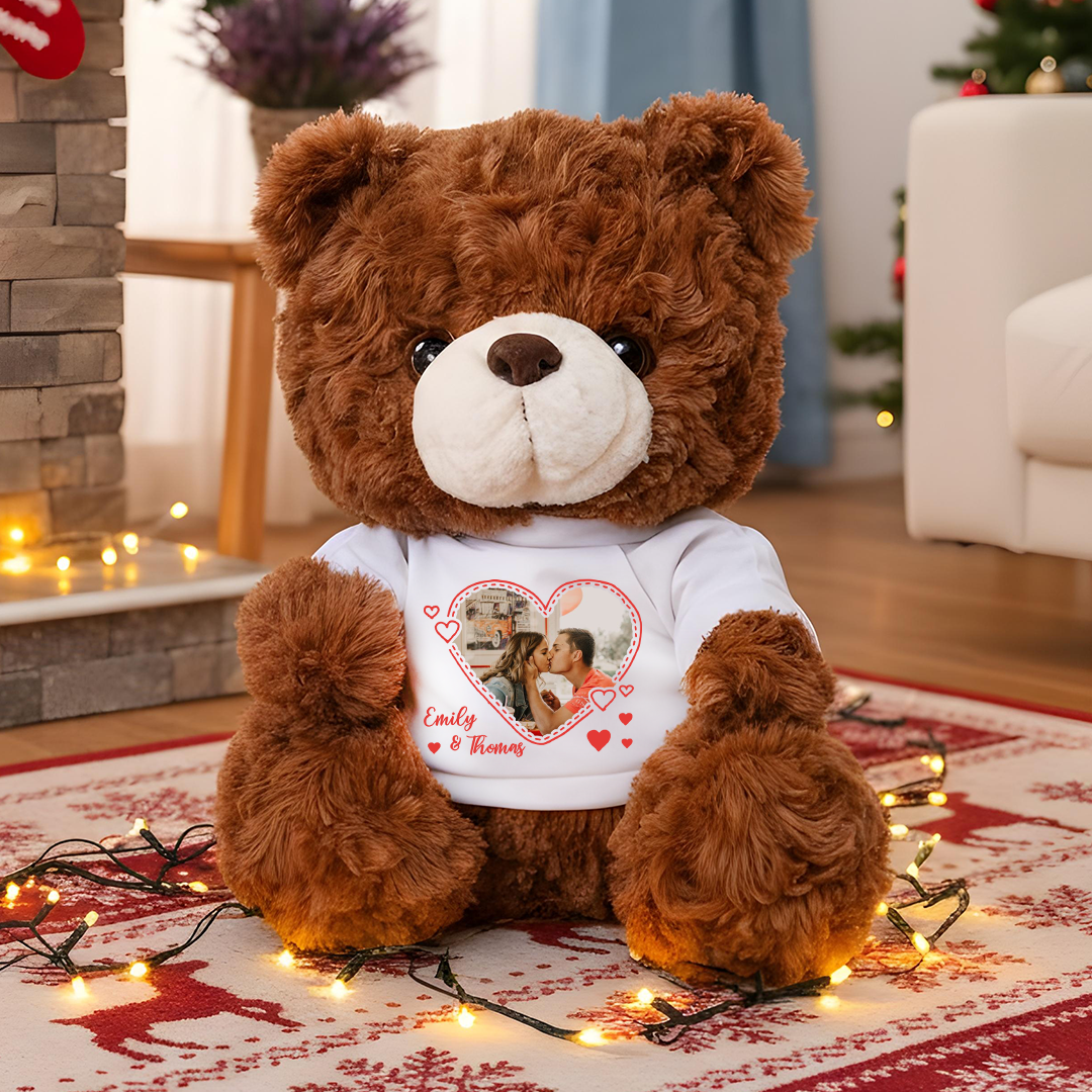 Loved You Then, Love You Still, Always Have, Always Will - Teddy Bear With Personalized Photo Shirt