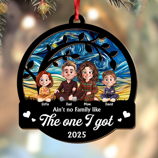 Best Family Ever Christmas Wood Ornament - Wood Ornament 2 Layered