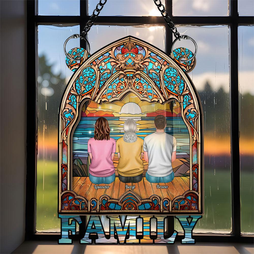 Family Suncatcher 2 Layered - Personalized Hanging Suncatcher