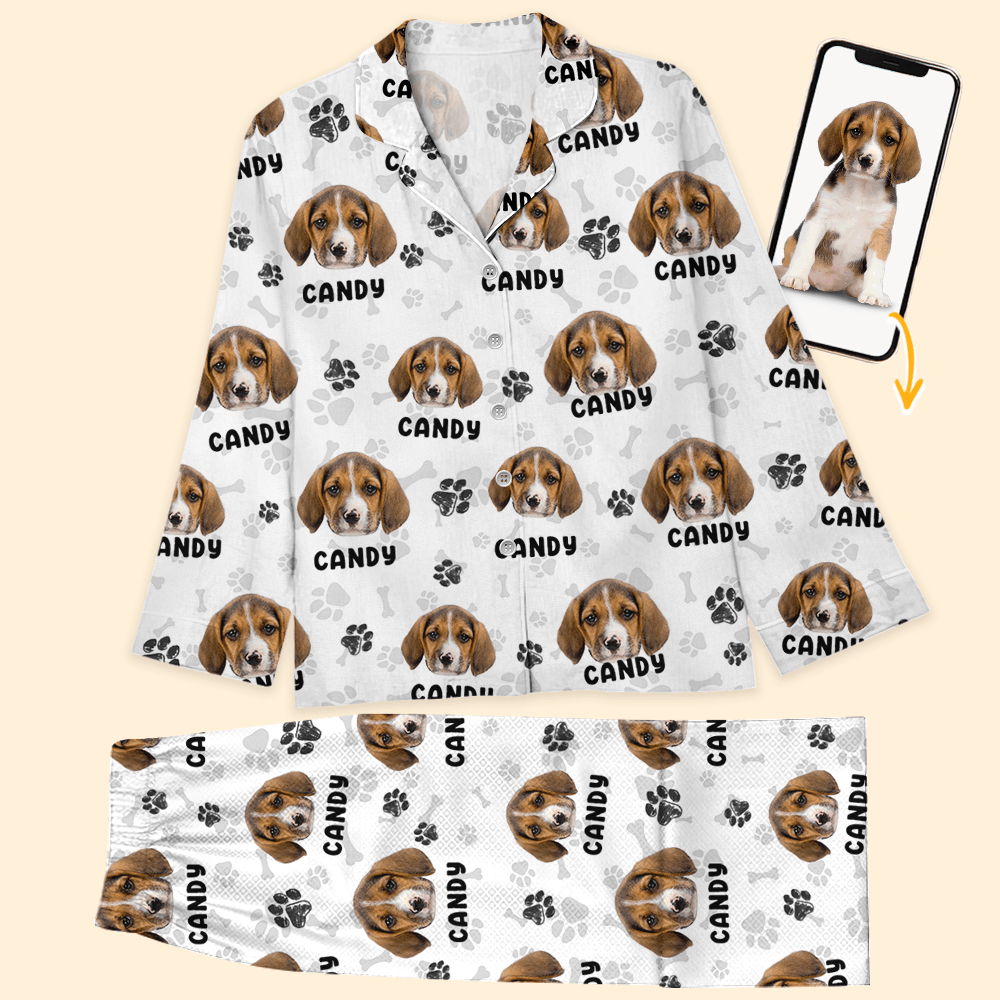 Custom Photo Dog Cat Flannel Pajamas - Personalized SleepShirt
