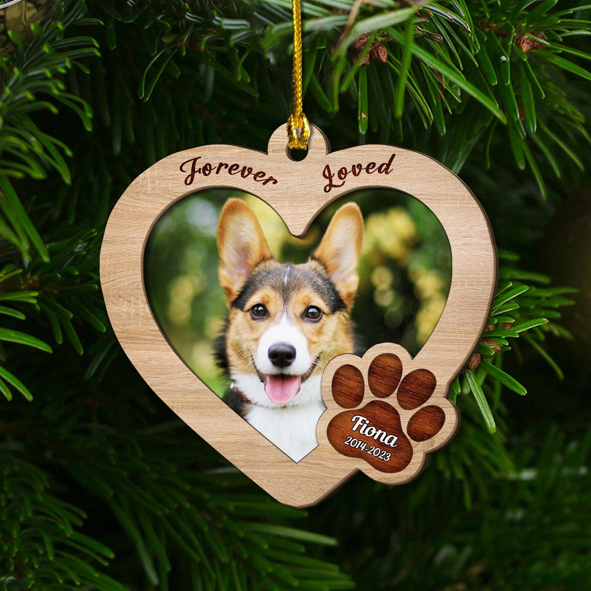 My Angel Has Paws Gift - Personalized Custom Shape Wooden Ornament