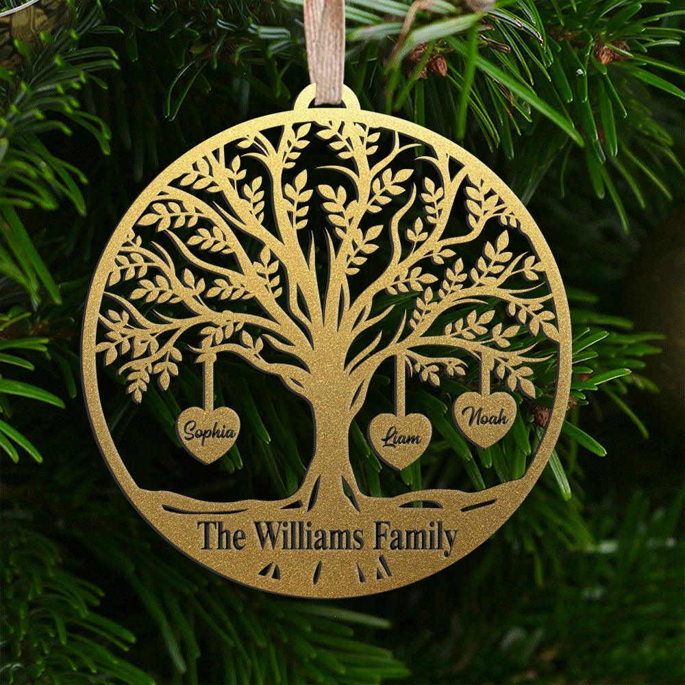 Custom Family Name Metal Ornaments - Stainless Steel Ornament