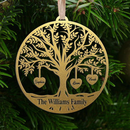 Custom Family Name Metal Ornaments - Stainless Steel Ornament
