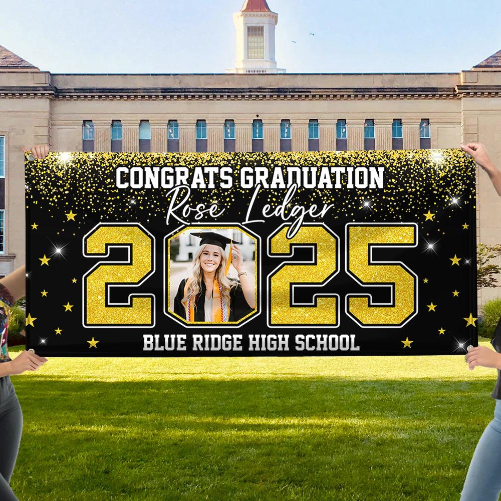 Class Of 2025 Custom Photo - Graduation Banner - Unique Graduation Gift - Door Banner
