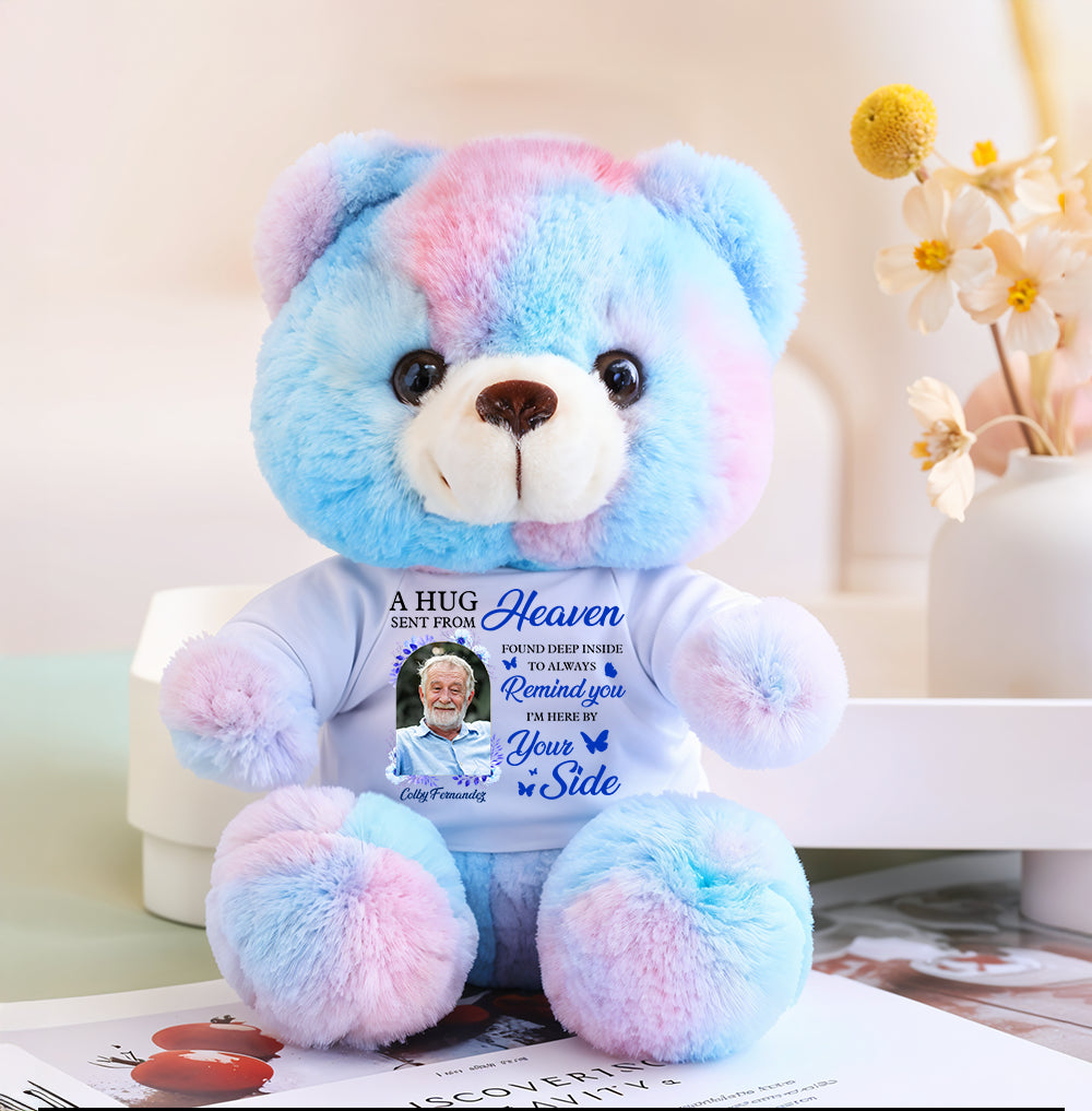 Custom Photo A Beautiful Soul - Memorial Personalized Candy Bear With Personalized Shirt