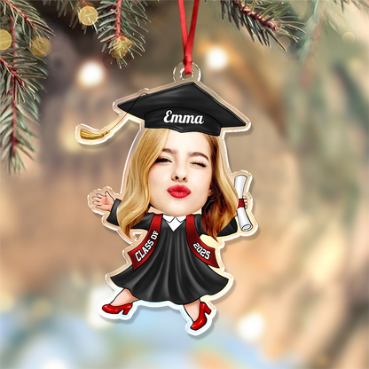 Funny Christmas Congrats Graduation - Personalized Custom Acrylic Ornament