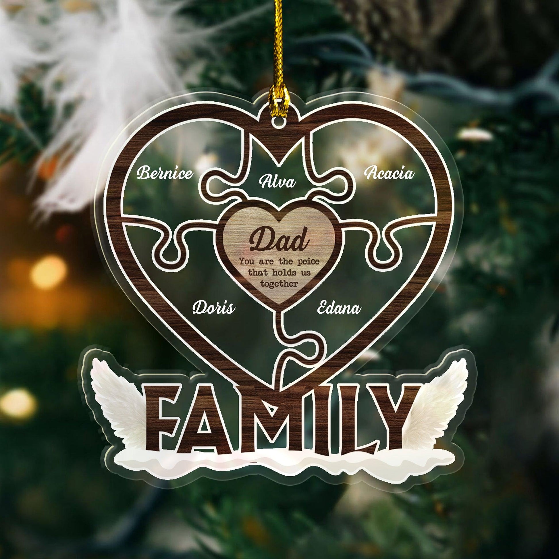 You Are The Piece That Holds Us Together - Personalized Ornament