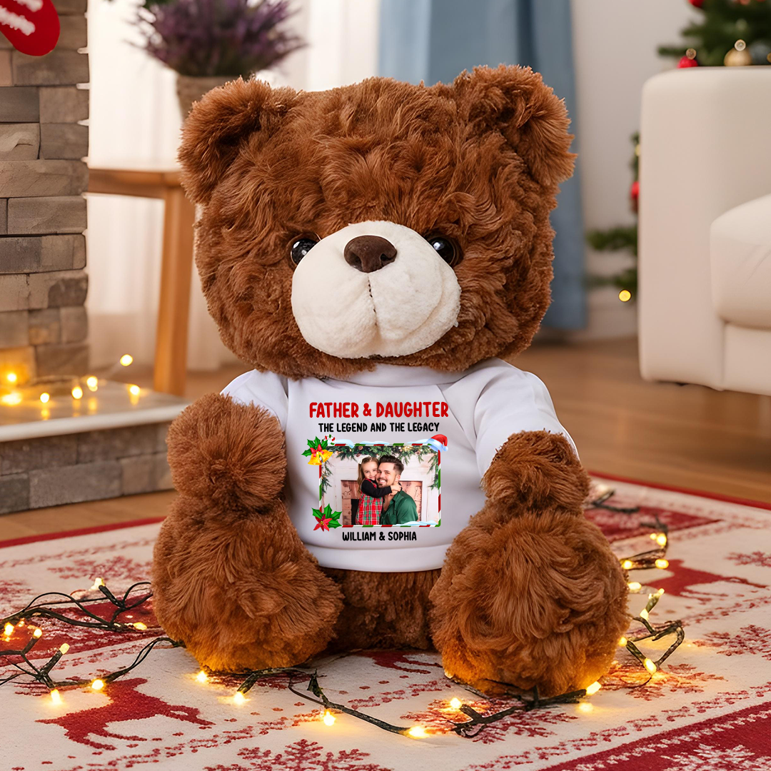 The Legend and The Legacy - Teddy Bear With Personalized Photo Shirt