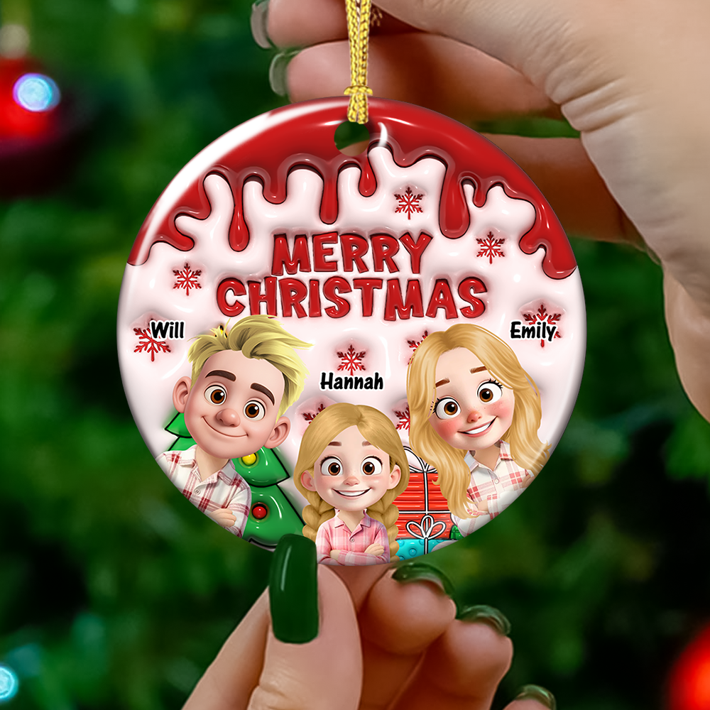 Merry Christmas - Personalized Ceramic Ornaments