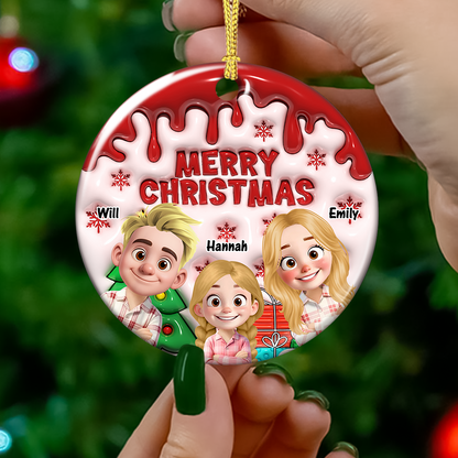 Merry Christmas - Personalized Ceramic Ornaments
