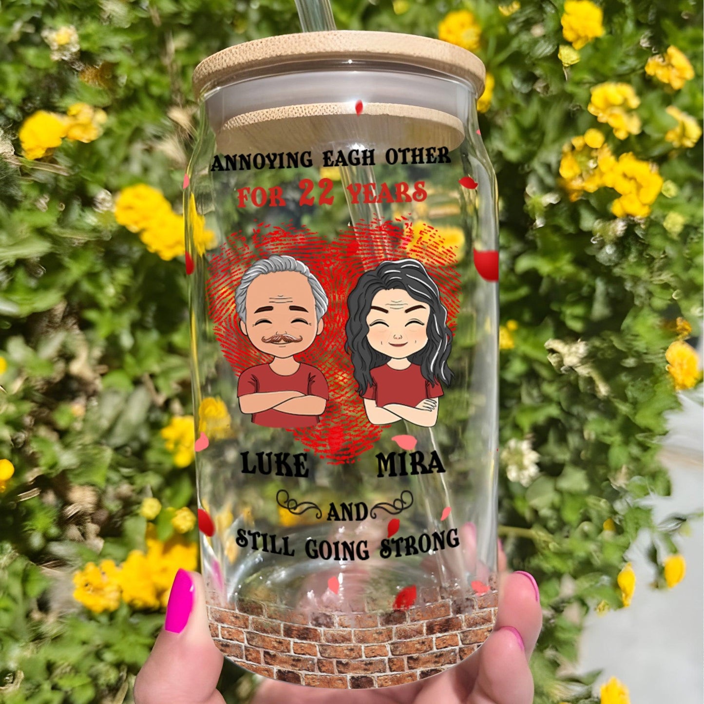 Annoying Each Other Since Glass Bottle - Personalized Glass Bottle