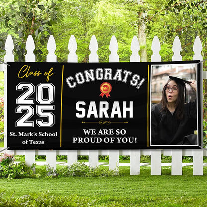 2025 Graduation Banner - Polyester Fabric - Unique Graduation Gift