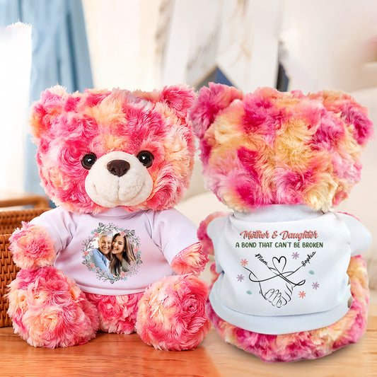 Happy Mother's Day Heart - Teddy Bear With Personalized Photo Shirt