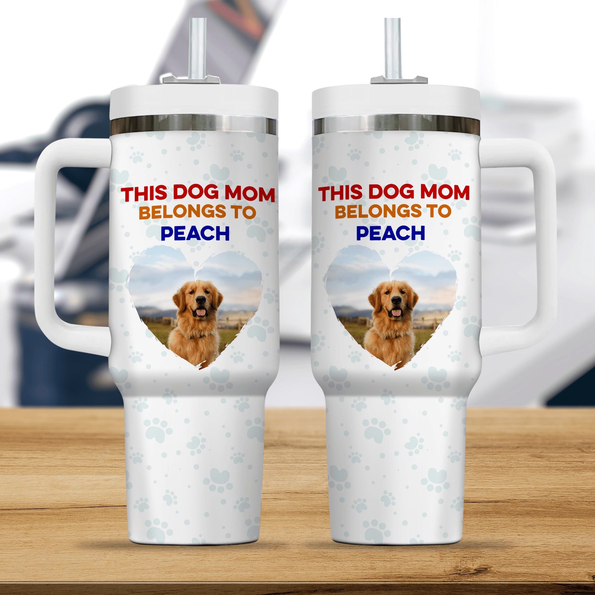 This Dog Mom Belong To Dog Tumbler - Personalized Custom Tumbler