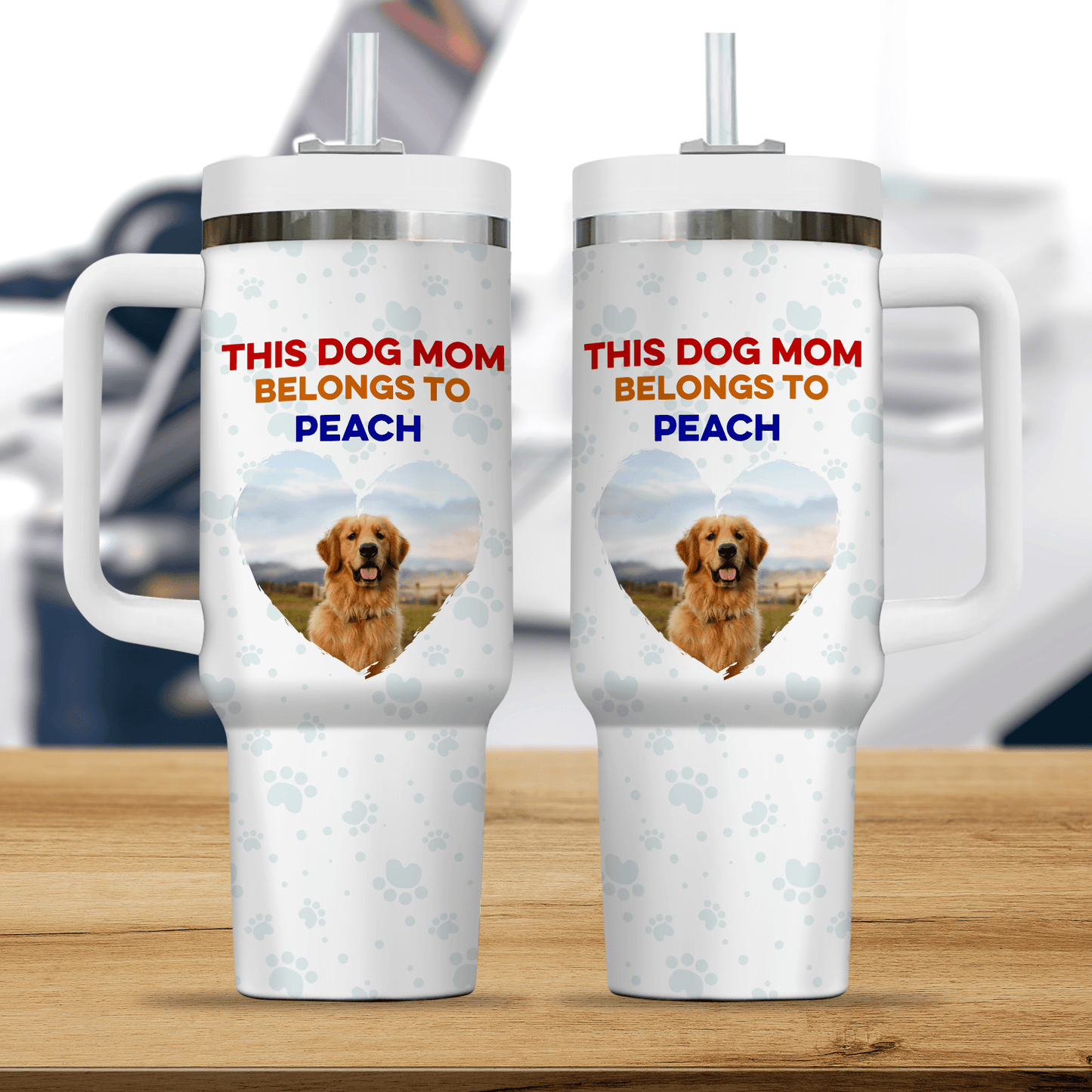 This Dog Mom Belong To Dog Tumbler - Personalized Custom Tumbler