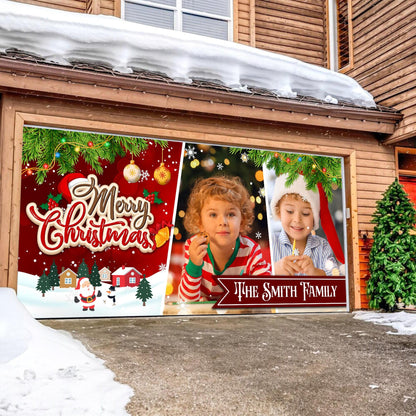 Merry Christmas Garage Door Decorations - Holiday Banner