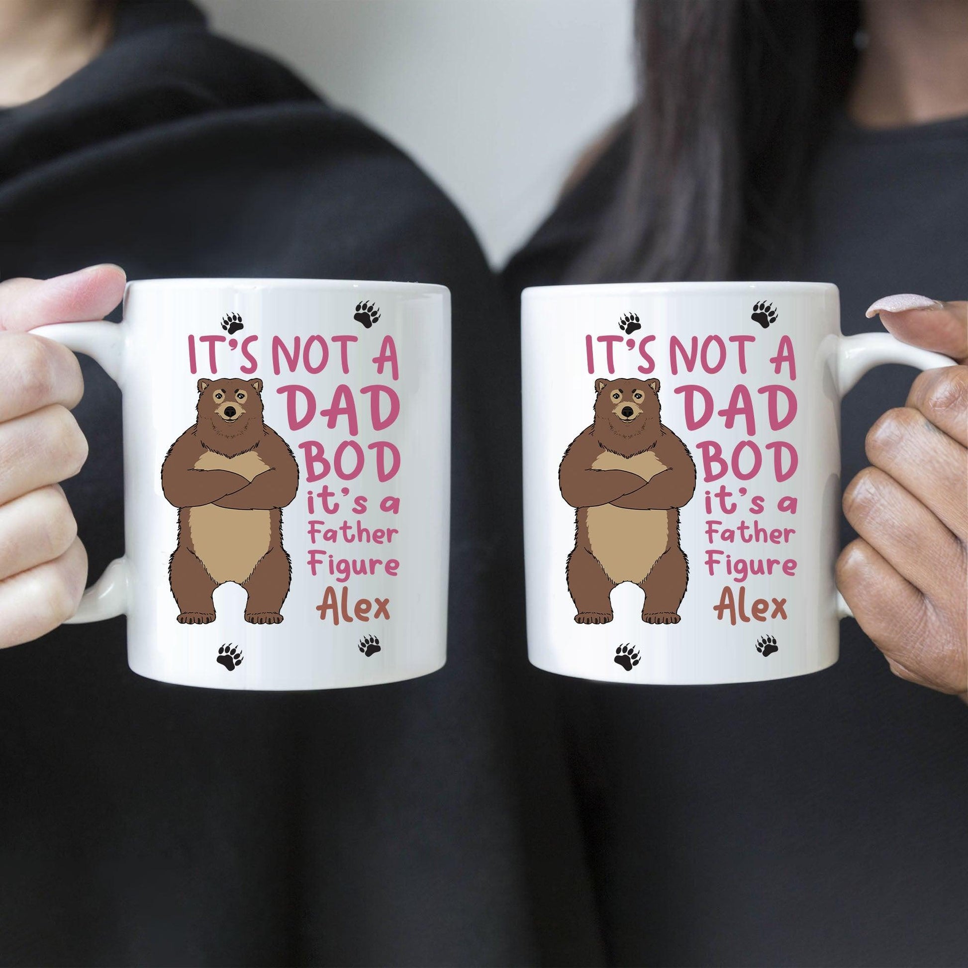Not A Dad Bod, A Father Figure Mug - Personalized Dad Gift