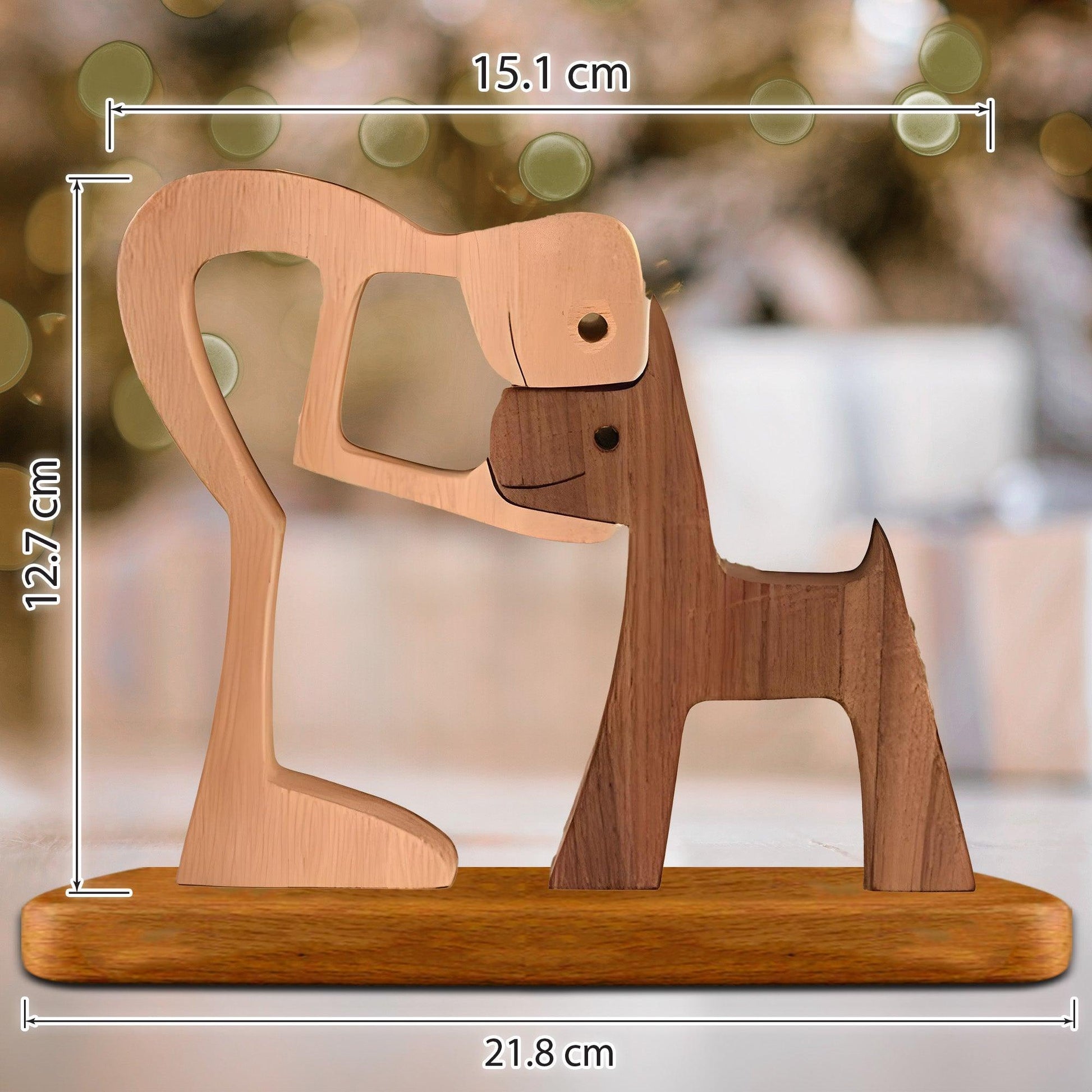 Personalized Pet Wood Carvings With Base - Custom Name Wooden Puzzle