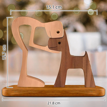 Personalized Pet Wood Carvings With Base - Custom Name Wooden Puzzle