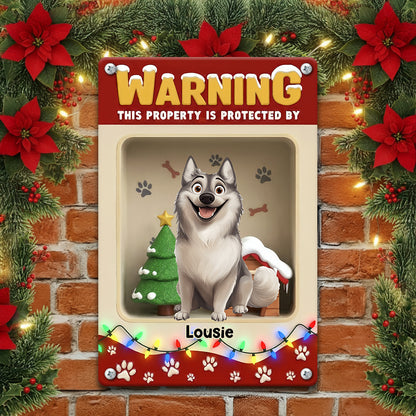 Professionally Protected By Dogs - Personalized Custom Metal Sign