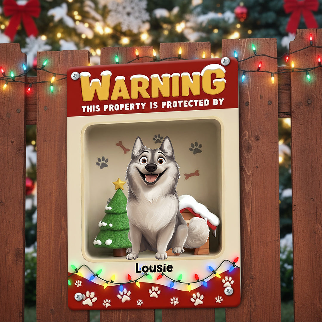 Professionally Protected By Dogs - Personalized Custom Metal Sign