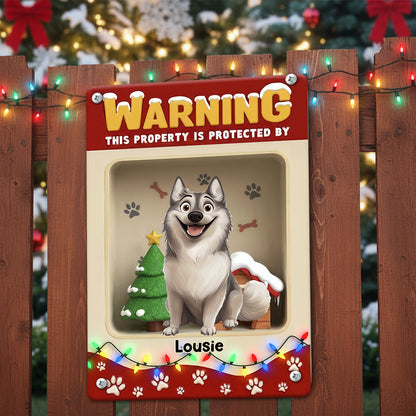 Professionally Protected By Dogs - Personalized Custom Metal Sign