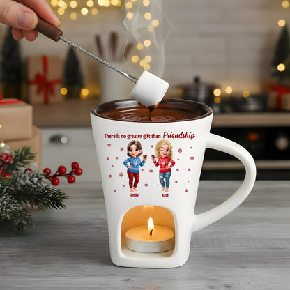 Best Friend Christmas - Hot Chocolate Fondue Mug – Custom Coffee Mug, Unique Christmas Gift