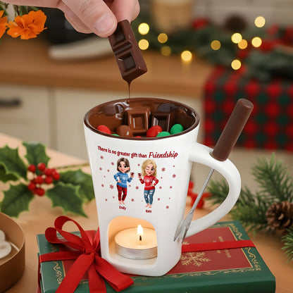 Best Friend Christmas - Hot Chocolate Fondue Mug – Custom Coffee Mug, Unique Christmas Gift