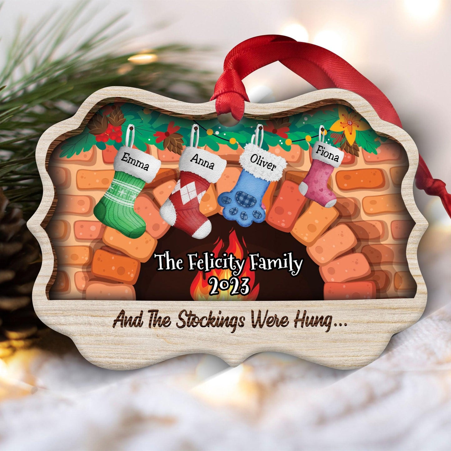 Personalized Aluminum Ornament - It's The Most Wonderful Time