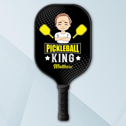 Pickleball King and Queen Personalized Custom Name - Pickleball Paddle - Evridwearcustom