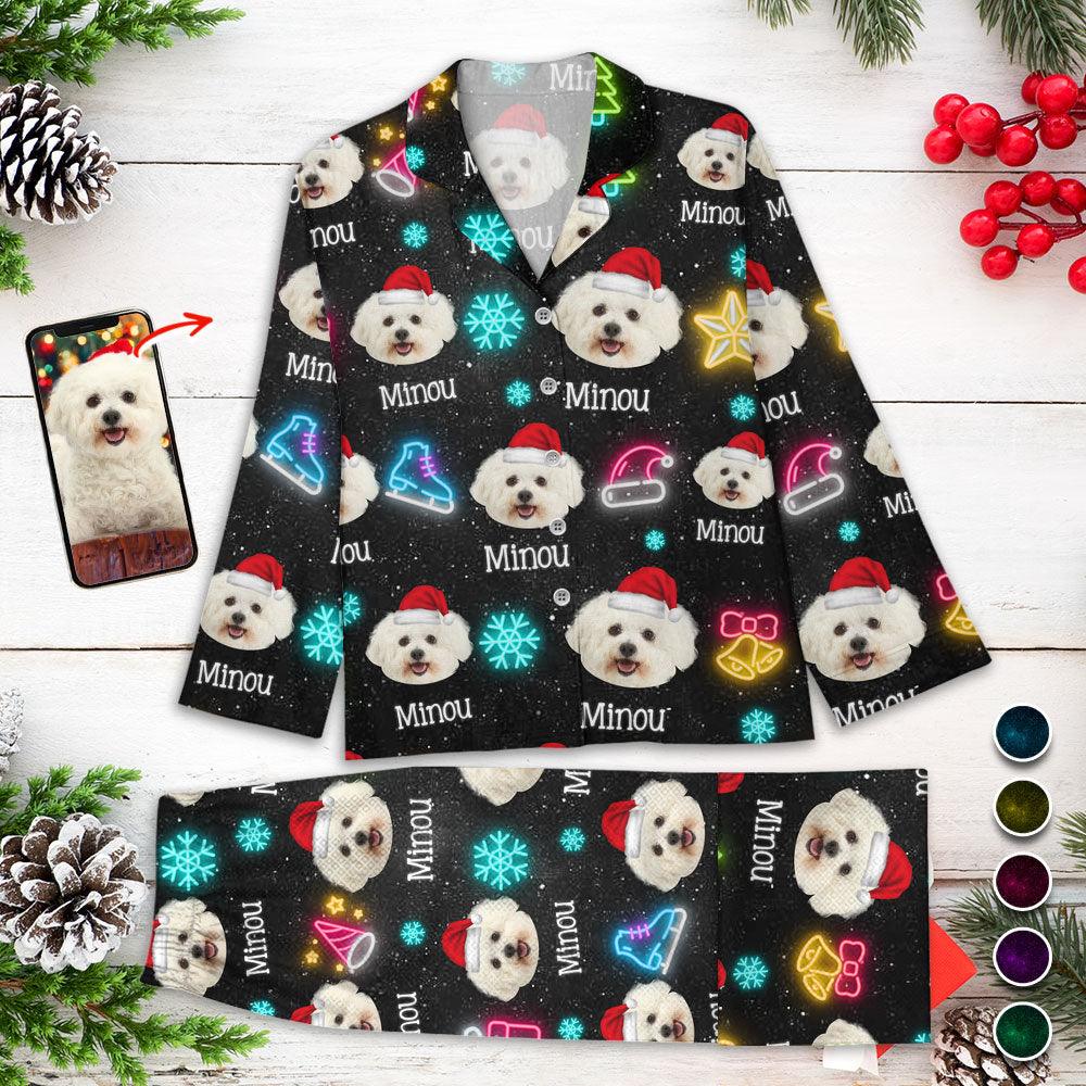 Custom Face Funny Light Up Christmas Pajamas - Personalized Set