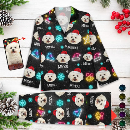Custom Face Funny Light Up Christmas Pajamas - Personalized Set