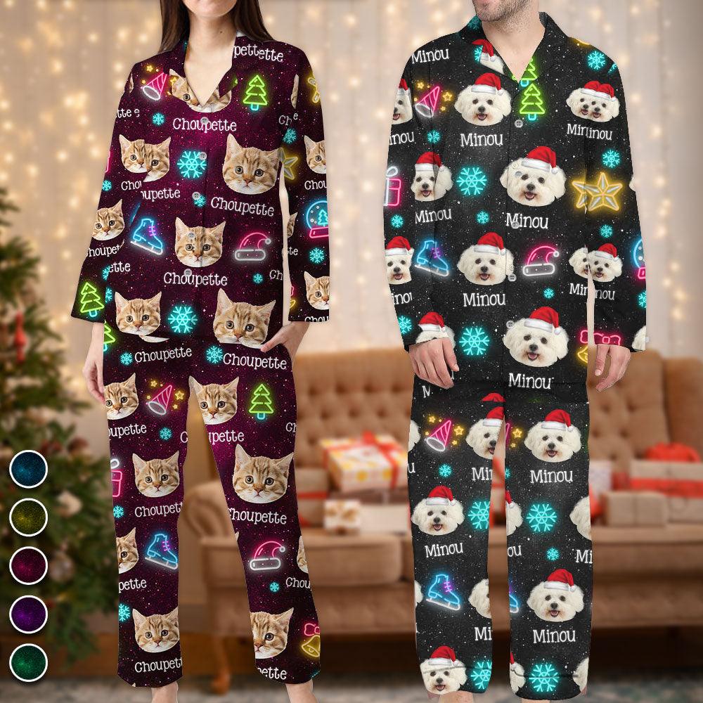 Custom Face Funny Light Up Christmas Pajamas - Personalized Set