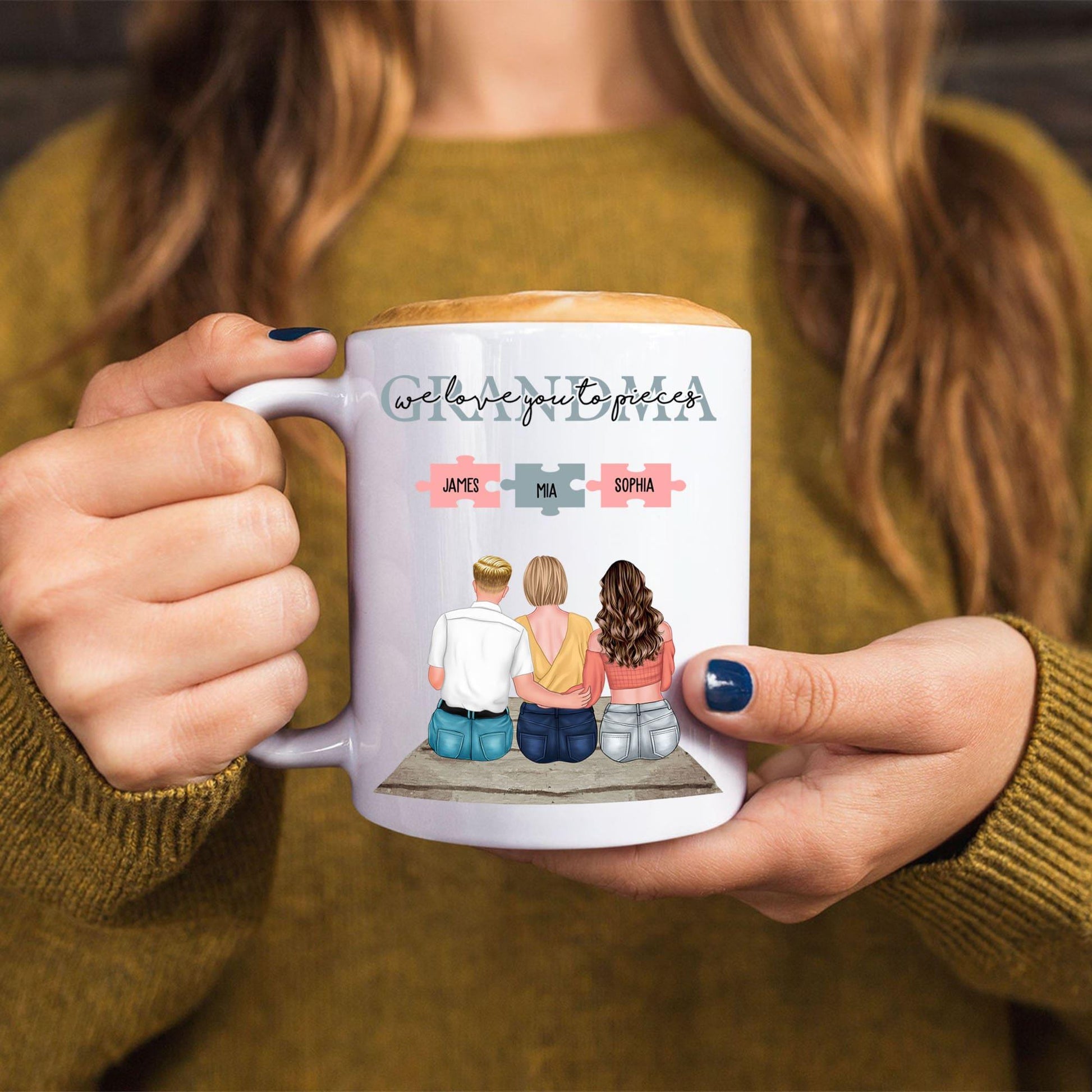 We Love You To Pieces Mug - Gift For Mom - Personalized Gift