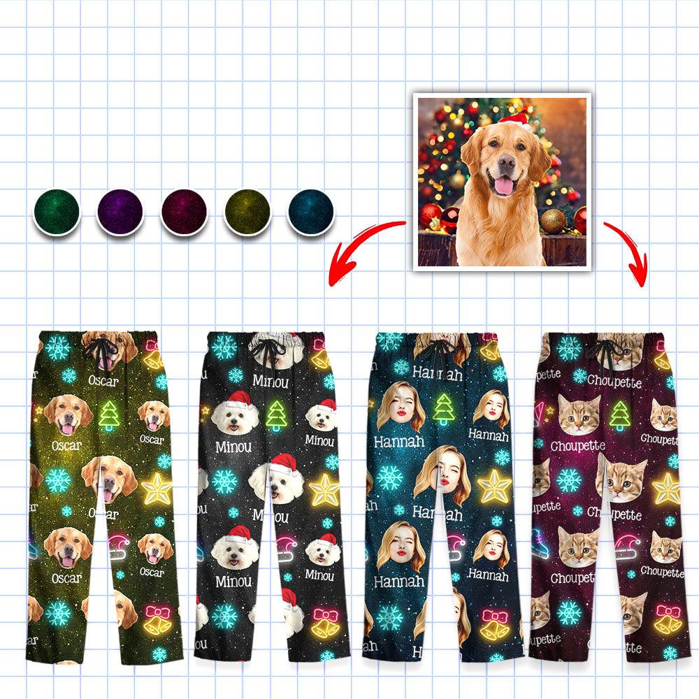 Custom Face Funny Light Up Christmas Pajamas - Personalized Set