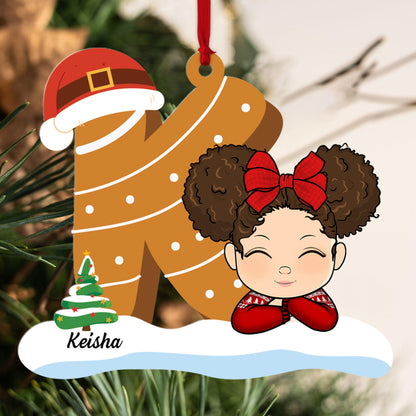 Kids Letter Christmas Ornament - Personalized Custom Acrylic Ornament