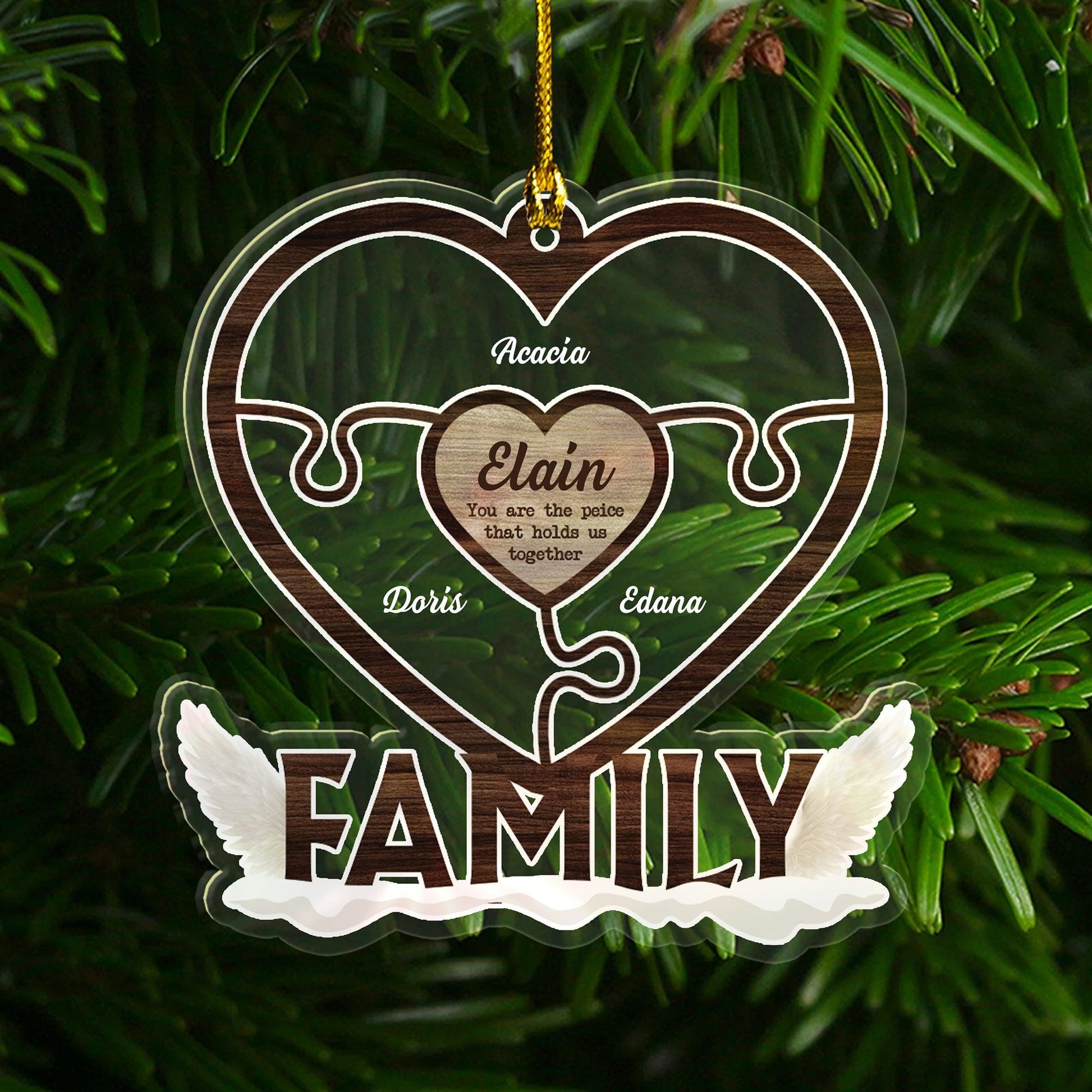 You Are The Piece That Holds Us Together - Personalized Ornament