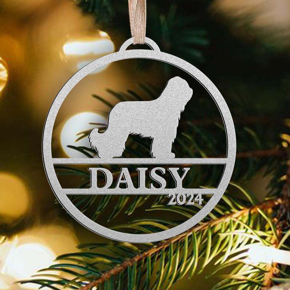 Dog Breed Shape Metal Ornament - Stainless Christmas Decor