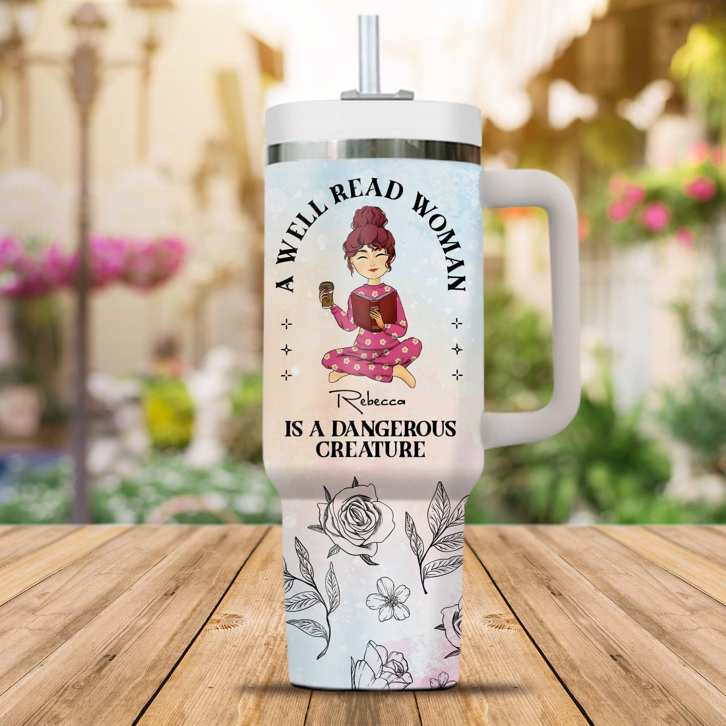 A Well Read Woman Tumbler - Personalized Custom Tumbler